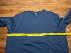 Orchard & Broome Peru Pima Cotton Stretch Tee Medium Navy Blue Designer