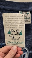 Back To Earth Nature Wear Wolf Pack Moon Night Tie Dye Long Sleeve Shirt L NWT
