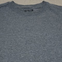 Carhartt Mens M Medium Gray Loose Fit Long Sleeve Graphic Logo Tee Shirt TK0231