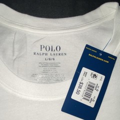 Polo Ralph Lauren Men’s White Jersey Logo Graphic Crewneck T-Shirt L