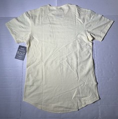 NWT BYLT Drop Cut S/S LUX Pocket T Shirt Light Yellow Men Size Small