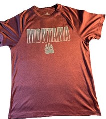 Montana T-Shirt Short Sleeves Color: Burgundy Metallic Size M See Notes – Flaw