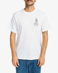 RVCA Men’s Death Valley T-Shirt Short Sleeves Regular Fit In White Size XL