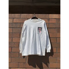 Size L – 90s Nike International Vintage White Pink Swoosh Long Sleeve Tee Shirt