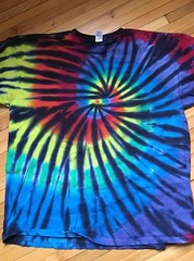 XL Black Spiral Tie Dye Shirt – New shirt never been worn! Vibrant color combo!