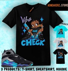 Tee Shirt Matching AJ 8 Aqua 2025 To Match Sneaker Betty Vibe Check T-Shirt