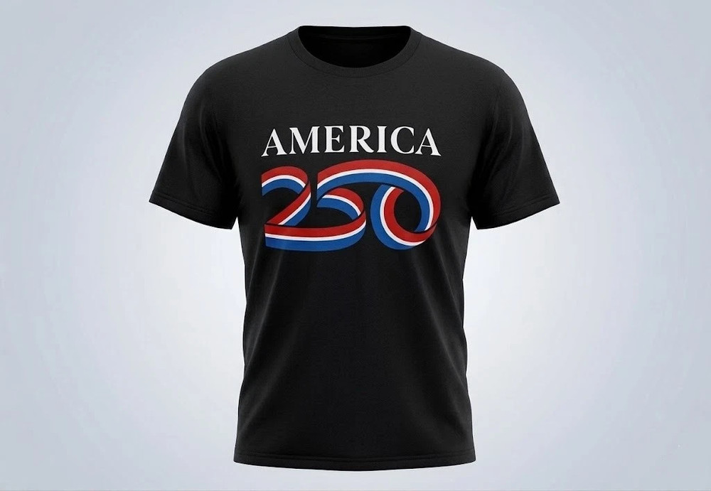 America 250 T-Shirt 4th of July Graphic Crew Neck Men Tee