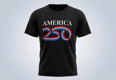America 250 T-Shirt 4th of July Graphic Crew Neck Men Tee