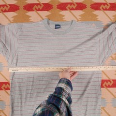 Vintage Otto Men’s XL Gray Single Stitch 90s Grunge Skate T-Shirt Blank Stripe