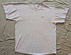 Vintage 90S Nike Embroidered Swoosh Logo T-Shirt Men’s L Gray