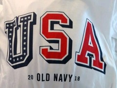 Old Navy 2018 USA men’s white shirt size XL Cotton Poly Blend
