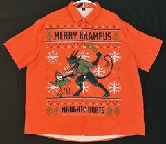 Merry Krampus Naughty Brats Gorgeous Christmas Button-Up Shirt 3XL