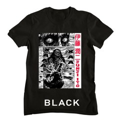 New Tomie Junji Ito Horror Tee, Junji Ito Uzumaki T-Shirt,Horror Manga Black