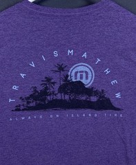 Travis Mathew Room with A View Purple Heather Golf T Shirt Men’s Sz LARGE Beach