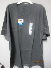 Fruit of the Loom Men’s Charcoal Heather Short Sleeve Crew Shirt Size 2XL(50/52)