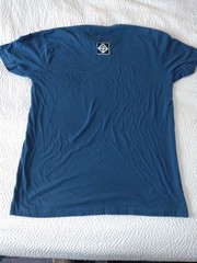 M22 Brand Vans Beach L Large T Shirt Volkswagen Blue Vintage Leland Michigan