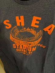 New York Mets MLB Shea Stadium 1964 Throwback Baseball T-Shirt XL Heather Blue