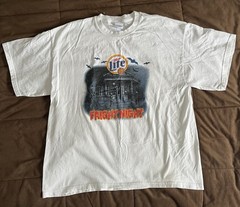 Vintage Miller Lite Beer XL T Shirt PROMO Halloween Fright Night Haunted House