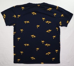 Denim & Flower Shirt Mens Large Navy Allover Palm Tree Graphic Tropical Tee