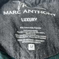 Marc Anthony Luxury Men’s Teal Solid Knit Henley Button Long Sleeve Tee M Luxery
