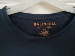 Spectacular NEW Balinesia XXL Dark Blue T Shirt 100% Cotton BALI Indonesia In US