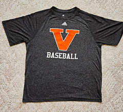 ADIDAS Climalite, Virginia Baseball, Dark Gray T-Shirt, Polyester, Men’s Large