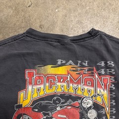 Vintage Harley Davidson Shirt Mens Large Black 90s Flames Custom Cycles Biker