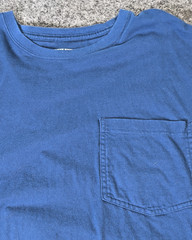 Duluth Trading Co Men’s XL Longtail T Shirt /Pocket Crewneck Blue 100% Cotton