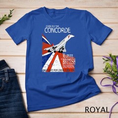 Concorde Retro Vintage British aircraft travel pilot t-shirt Unisex T-shirt