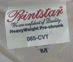 Printstar White Mens T Shirt Sumo Cotton Size Medium Japanese Authentic