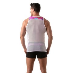 TOF Paris Mesh Tank Top Large 40-42″ chest Gently worn 86% polyamide/14% elastan