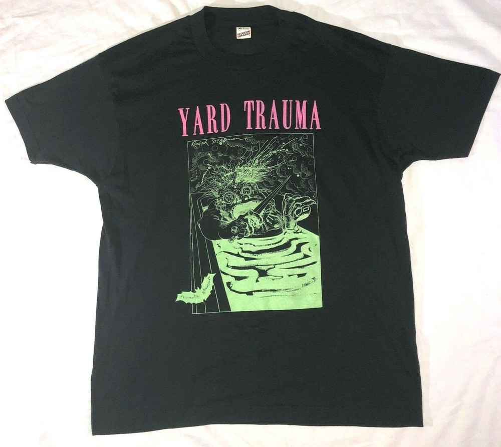 VTG Ralph Steadman Yard Trauma Punk 80’s Suicide Bath T shirt Hunter S T Size XL