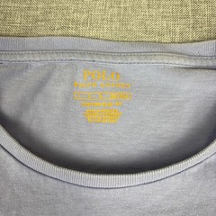 Polo Ralph Lauren Shirt Mens L Blue Tagless Crewneck Slim Fit Logo Jersey Tee