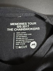 THE CHAINSMOKERS Shirt Mens M Black Memories Tour Rose Graphic Cotton Jersey
