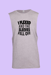 MEN WOMENS TEE SLEEVELESS TSHIRT FLEX GYM EXERCISE MUSCLES RUN PUMP GIFT ARMS