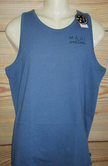 MENS MAUI AND SONS INDIGO BLUE TANK TOP T-SHIRT SIZE L