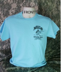 Blue Marlin Beer T-Shirt Fishing Funny Drinking Drunk Fish Hunting Tee Boat New