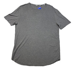 $150 NWOT VINCE Crew Neck T-Shirt LINEN COTTON Blend Men’s L LARGE Gray SS