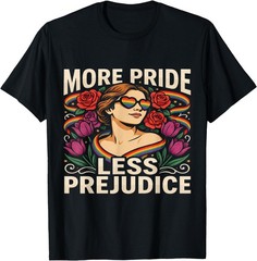 More Pride Less Prejudice Retro Rainbow T-Shirt