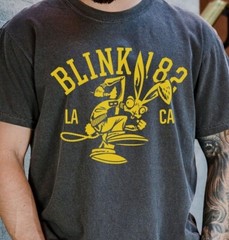 Blink 182 Rabbit T-Shirt Punk Rock Band on Vintage Black Comfort Colors 1717 Tee