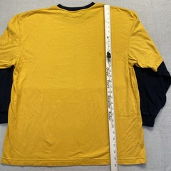 No Boundaries Shirt Mens XL Y2k Skater Layered Long Sleeve Vintage Yellow
