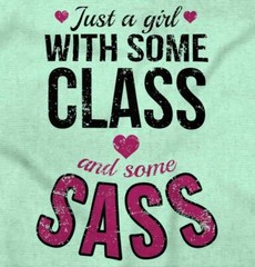 Country Southern Girl Classy Sass Attitude Womens Graphic Crewneck T Shirt Tee