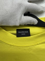 Balenciaga T-Shirt Yellow Burning Unity Logo Flame nero SIZE 3 Fit XL (X3)