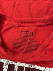 Marvel Tee Shirts. 2 Size M. 3 Size L All with Stain On Them See Photos