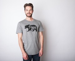 Mens Papa Bear Funny Shirts for Dads Gift Idea Humor Novelty Tees Family T shirt