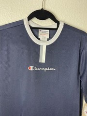 Champion Men’s Classic Jersey Script Logo Navy Blue White Sz 36 Small NWT