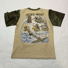 Vintage 1984 Iron Maiden Aces High Camo Band T-Shirt Size Medium 80s Concert