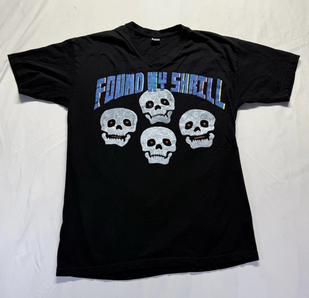 Vintage Skull band Shirt 2XL Black graphic double sided music rock tee gemrock