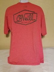 Very Nice Modern Fit O’NEILL Size X-Large Tee Shirt Cotton Polyester Salmon Red