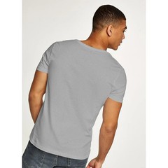 Men’s Deep V-Neck T-Shirt, Cotton Fitness Leisure Tops, Solid Color Europe Size